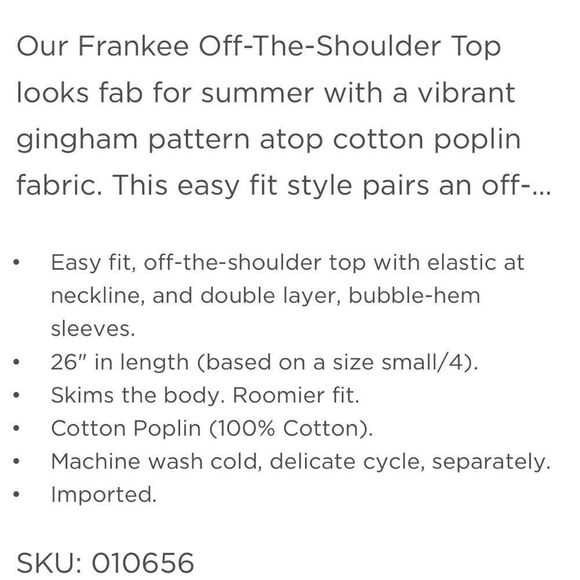 Lilly Pulitzer Frankee Off-The-Shoulder Top - XL - NWT - Pink Isle - Picture 9 of 10